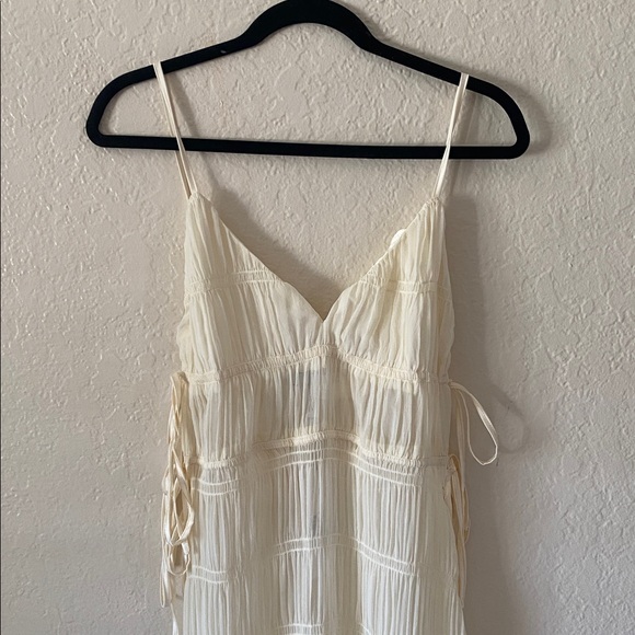 SNDYS La Louisiane Maxi Dress Size XS Cream Shell Swimwear Beach Vacation Chic - Picture 8 of 14